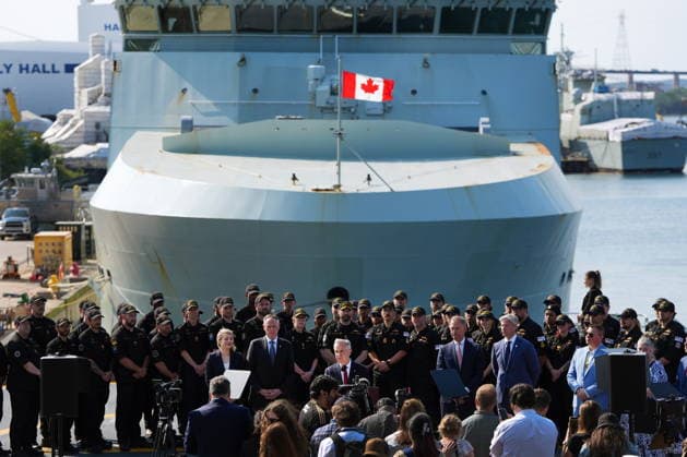 July 6, 2026, Halifax, Ns, Canada: Prime Minister Mark Carney makes an announcement in front of sailors and dignitaries at HMC Dockyard in Halifax on Monday, July 6, 2026. Halifax Canada  - ZUMAc35_ 20260706_zaf_c35_084 Copyright: xDarrenxCalabresex