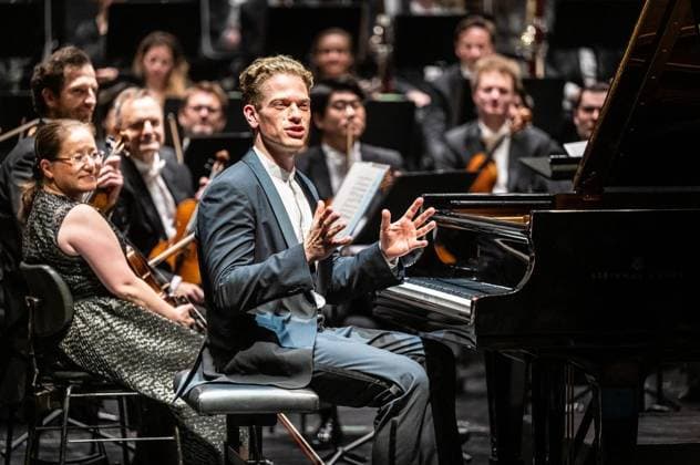 9. Sinfoniekonzert der NPW in Gelsenkirchen ** NUR FÜR REDAKTIONELLE ZWECKE ** EDITORIAL USE ONLY **<p>Der Pianist Joseph Moog spielt am Montagabend, 06.07.2026, beim 9. und letzten Sinfoniekonzert der Neuen Philharmonie Westfalen in der Spielzeit 2025 26 im Musikthetaer im Revier Gelsenkirchen das Konzert für Klavier und Orchester Nr. 2 c-Moll op 18 von Sergej Rachmaninow (1873 - 1943). Deutschland NRW Gelsenkirchen Copyright: MartinxMöller *** 9th Symphony Concert by the NPW in Gelsenkirchen ** FOR EDITORIAL PURPOSES ONLY ** EDITORIAL USE ONLY ** p Pianist Joseph Moog will perform on Monday evening, July 6, 2026, at the 9th and final symphony concert of the Neue Philharmonie Westfalen for the 2025–26 season at the Musiktheater im Revie Copyright: MartinxMöller doc86lrv7k2lean9jkzfsf ,EDITORIAL USE ONLY