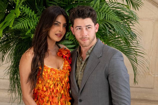 PFW - Christian Dior Photocall Priyanka Chopra and Nick Jonas attending the Christian Dior Haute Couture Fall Winter 2026 2027 show as part of Paris Fashion Week in Paris, France on July 06, 2025. Photo by Laurent Zabulon ABACAPRESS.COM Paris  Copyright: xZabulonxLaurent ABACAx