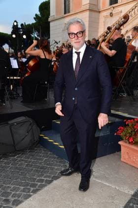 IPA86455652 - Rome, Piazza del Campidoglio: Nicola Piovani’s Tribute Concert to Ennio Morricone. Pictured: Federico Mollicone  Copyright: xVincenzoxLandix xVincenzoxLandix 86455652