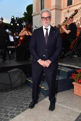 IPA86455655 - Rome, Piazza del Campidoglio: Nicola Piovani’s Tribute Concert to Ennio Morricone. Pictured: Federico Mollicone  Copyright: xVincenzoxLandix xVincenzoxLandix 86455655