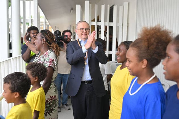 ANTHONY ALBANESE PACIFIC ISLANDS VISIT, Australia™s Prime Minister Anthony Albanese visits the newly built Naha Birthing and Urban Health Centre in Honiara, Solomon Islands, Tuesday, July 7, 2026. ( NO ARCHIVING HONIARA SOLOMON ISLANDS  Copyright: xMICKxTSIKASx 20260707126597289008