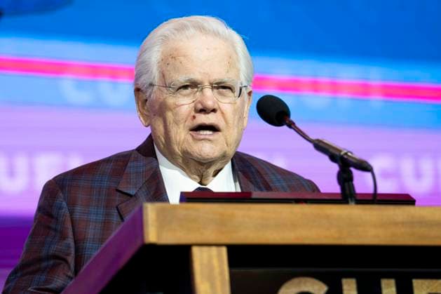 July 6, 2026, National Harbor, Maryland, USA: Pastor JOHN HAGEE, Founder and Chairman,Christians United for Israel (CUFI), speaking at the 2026 Christians United for Israel (CUFI) Washington Summit at the Gaylord National Resort & Convention Center in National Harbor, Maryland. National Harbor USA - ZUMAb161 20260706_aap_b161_014 Copyright: xMichaelxBrochsteinx