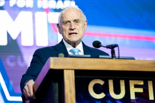 July 6, 2026, National Harbor, Maryland, USA: MALCOLM HOENLEIN, Vice Chair of the Conference of Presidents of Major American Jewish Organizations, speaking at the 2026 Christians United for Israel (CUFI) Washington Summit at the Gaylord National Resort & Convention Center in National Harbor, Maryland. National Harbor USA - ZUMAb161 20260706_aap_b161_024 Copyright: xMichaelxBrochsteinx