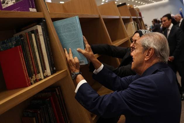 Grand Egyptian Museum Opens New Research Library in Giza CAIRO, Egypt July 6, 2026: Visitors and officials attend the official opening of the Grand Egyptian Museum (GEM) Library in Giza, Egypt, July 6, 2026. The library, established in cooperation with the French Government, houses approximately 17,000 books and volumes specializing in Egyptology, archaeology, history, museum studies, conservation and cultural heritage. Designed to serve researchers, academics and museum professionals, the library forms part of the Grand Egyptian Museum s educational and research facilities. Giza Egypt Copyright: x xMahmoudxAhmedxabdxelghanyx xJNAxPressx