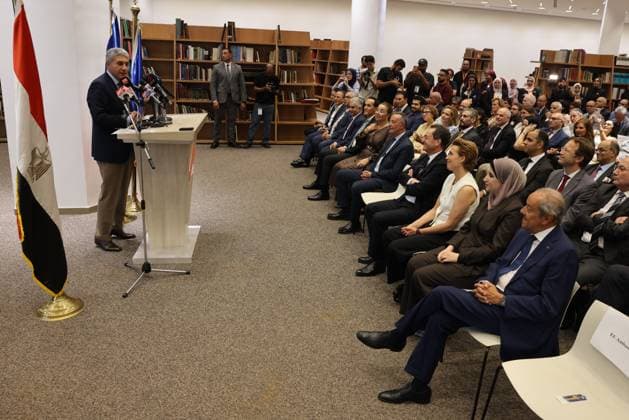 Grand Egyptian Museum Opens New Research Library in Giza CAIRO, Egypt July 6, 2026: Visitors and officials attend the official opening of the Grand Egyptian Museum (GEM) Library in Giza, Egypt, July 6, 2026. The library, established in cooperation with the French Government, houses approximately 17,000 books and volumes specializing in Egyptology, archaeology, history, museum studies, conservation and cultural heritage. Designed to serve researchers, academics and museum professionals, the library forms part of the Grand Egyptian Museum s educational and research facilities. Giza Egypt Copyright: x xMahmoudxAhmedxabdxelghanyx xJNAxPressx