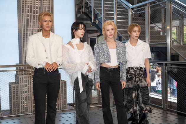 July 6, 2026, New York, New York, USA: XLOV members HYUN, RUI, WUMUTI and HARU visit the Empire State Building in New York to celebrate their first visit to the US as a group. 6 July 2026 New York USA  - ZUMAa265 20260706_zep_a265_002 Copyright: xEricxAcquayex