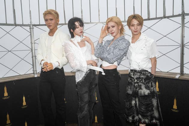 July 6, 2026, New York, New York, USA: XLOV members HYUN, RUI, WUMUTI and HARU visit the Empire State Building in New York to celebrate their first visit to the US as a group. 6 July 2026 New York USA  - ZUMAa265 20260706_zep_a265_013 Copyright: xEricxAcquayex