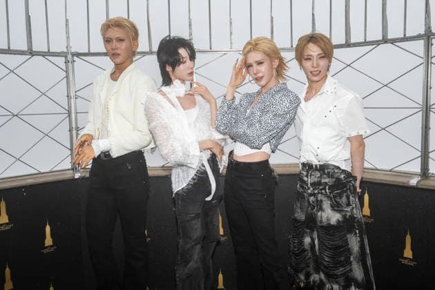 July 6, 2026, New York, New York, USA: XLOV members HYUN, RUI, WUMUTI and HARU visit the Empire State Building in New York to celebrate their first visit to the US as a group. 6 July 2026 New York USA - ZUMAa265 20260706_zep_a265_012 Copyright: xEricxAcquayex