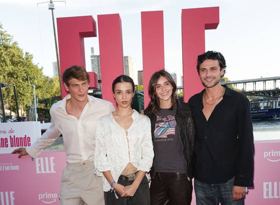 Lucas Barski, Carmen Kassovitz (daughter of Mathieu Kassovitz), Vittoria of Savoy (daughter ofEmmanuel Philibert and Clotilde Courau, and Baptiste Masseline. Photocall at the Prime Video Elle Summer Party at the Noti Club in Paris on July 6, 2026. Coadic Guirec, Bestimage. Photocall at the Prime Video Elle Summer Party at the Noti Club in Paris on July 6, 2026. Paris, France  Copyright: xCOADICxGUIRECx xBESTIMAGExCOADICxGUIRECx xBESTIMAGEx