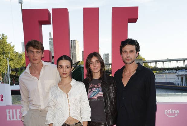 Lucas Barski, Carmen Kassovitz (daughter of Mathieu Kassovitz), Vittoria of Savoy (daughter ofEmmanuel Philibert and Clotilde Courau, and Baptiste Masseline. Photocall at the Prime Video Elle Summer Party at the Noti Club in Paris on July 6, 2026. Coadic Guirec, Bestimage. Photocall at the Prime Video Elle Summer Party at the Noti Club in Paris on July 6, 2026. Paris, France  Copyright: xCOADICxGUIRECx xBESTIMAGExCOADICxGUIRECx xBESTIMAGEx