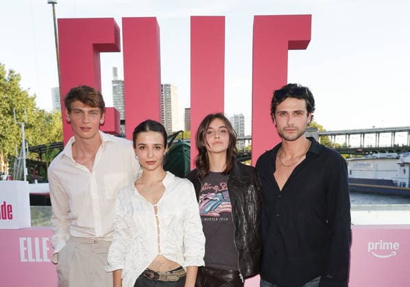Lucas Barski, Carmen Kassovitz (daughter of Mathieu Kassovitz), Vittoria of Savoy (daughter ofEmmanuel Philibert and Clotilde Courau, and Baptiste Masseline. Photocall at the Prime Video Elle Summer Party at the Noti Club in Paris on July 6, 2026. Coadic Guirec, Bestimage. Photocall at the Prime Video Elle Summer Party at the Noti Club in Paris on July 6, 2026. Paris, France  Copyright: xCOADICxGUIRECx xBESTIMAGExCOADICxGUIRECx xBESTIMAGEx
