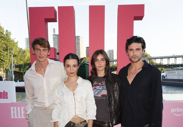 Lucas Barski, Carmen Kassovitz (daughter of Mathieu Kassovitz), Vittoria of Savoy (daughter ofEmmanuel Philibert and Clotilde Courau, and Baptiste Masseline. Photocall at the Prime Video Elle Summer Party at the Noti Club in Paris on July 6, 2026. Coadic Guirec, Bestimage. Photocall at the Prime Video Elle Summer Party at the Noti Club in Paris on July 6, 2026. Paris, France  Copyright: xCOADICxGUIRECx xBESTIMAGExCOADICxGUIRECx xBESTIMAGEx