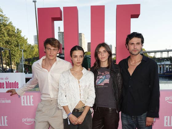 Lucas Barski, Carmen Kassovitz (daughter of Mathieu Kassovitz), Vittoria of Savoy (daughter ofEmmanuel Philibert and Clotilde Courau, and Baptiste Masseline. Photocall at the Prime Video Elle Summer Party at the Noti Club in Paris on July 6, 2026. Coadic Guirec, Bestimage. Photocall at the Prime Video Elle Summer Party at the Noti Club in Paris on July 6, 2026. Paris, France  Copyright: xCOADICxGUIRECx xBESTIMAGExCOADICxGUIRECx xBESTIMAGEx