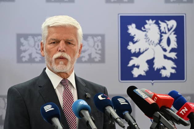 Czech President Petr Pavel gives a press briefing on departure for NATO summit in Ankara, on July 7, 2026, in Prague, Czech Republic. (CTKxPhoto KaterinaxSulova) CTKPhotoP2026070702558  CTKPhotoP2026070702558