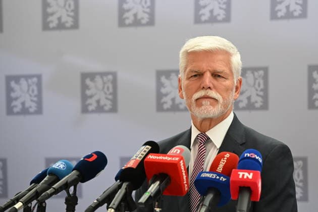 Czech President Petr Pavel gives a press briefing on departure for NATO summit in Ankara, on July 7, 2026, in Prague, Czech Republic. (CTKxPhoto KaterinaxSulova) CTKPhotoP2026070702606  CTKPhotoP2026070702606