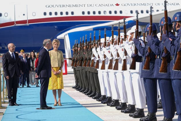 NATO Heads of State and Government Summit in Ankara ANKARA, TURKIYE - JULY 07: Canadian Prime Minister Mark Carney and his wife, Diana Fox Carney, arrive at Ankara Airport to attend the 36th NATO Heads of State and Government Summit in Ankara, Turkiye, on July 07, 2026. Osmancan Gurdogan Anadolu Ankara Turkey. Editorial use only. Please get in touch for any other usage.  Copyright: x2026xAnadoluxOsmancanxGurdoganx