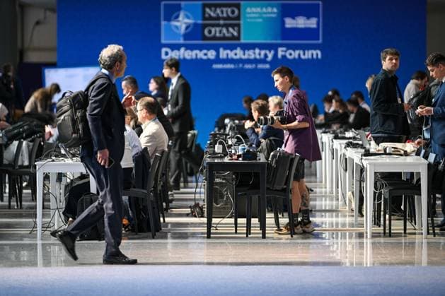 Ahead of 36th NATO Summit in Ankara ANKARA, TURKIYE - JULY 7: Preparations for the 36th NATO Heads of State and Government Summit, hosted by Turkiye, have been completed in Ankara, Turkiye on July 7, 2026. Heads of state and government from all 32 NATO member countries, diplomats, journalists and invited guests are being welcomed as local and international media representatives show significant interest in the summit. Ismail Aslandag Anadolu Ankara Turkey. Editorial use only. Please get in touch for any other usage.  Copyright: x2026xAnadoluxIsmailxAslandagx