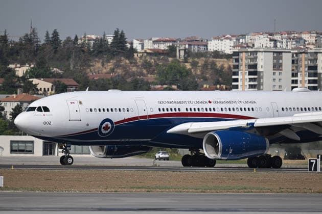 NATO Heads of State and Government Summit in Ankara ANKARA, TURKIYE - JULY 07: The aircraft carrying Canadian Prime Minister Mark Carney lands at Ankara Airport for the 36th NATO Heads of State and Government Summit in Ankara, Turkiye, on July 07, 2026. Muhammed Abdullah Kurtar Anadolu Ankara Turkey. Editorial use only. Please get in touch for any other usage.  Copyright: x2026xAnadoluxMuhammedxAbdullahxKurtarx