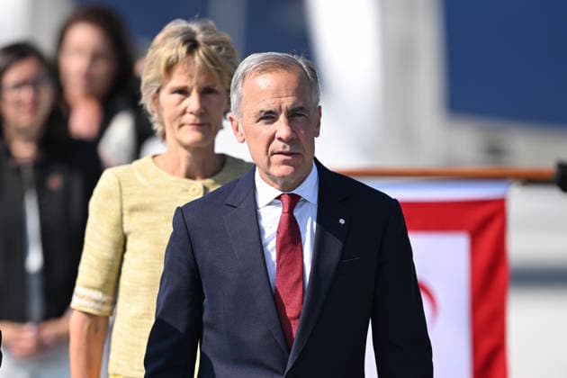 NATO Heads of State and Government Summit in Ankara ANKARA, TURKIYE - JULY 07: Canadian Prime Minister Mark Carney and his wife, Diana Fox Carney, arrive at Ankara Airport to attend the 36th NATO Heads of State and Government Summit in Ankara, Turkiye, on July 07, 2026. Muhammed Abdullah Kurtar Anadolu Ankara Turkey. Editorial use only. Please get in touch for any other usage.  Copyright: x2026xAnadoluxMuhammedxAbdullahxKurtarx
