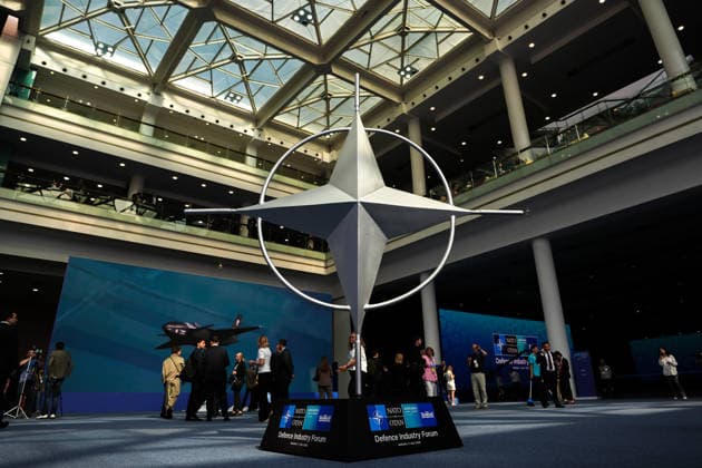 NATO Heads of State and Government Summit in Ankara ANKARA, TURKIYE - JULY 7: An interior view of ATO Congresium where the 36th NATO Heads of State and Government Summit will be held in Ankara, Turkiye, on July 7, 2026. The high-level international event hosted by Turkiye will bring together the heads of state and government from all 32 NATO member nations. Alongside world leaders, thousands of diplomats, journalists, and invited guests will be hosted in the capital city throughout the summit, with a significant portion of the official programs scheduled to take place inside this venue. Dilara Irem Sancar Anadolu Ankara Turkey. Editorial use only. Please get in touch for any other usage.  Copyright: x2026xAnadoluxDilaraxIremxSancarx