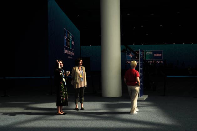 NATO Heads of State and Government Summit in Ankara ANKARA, TURKIYE - JULY 7: An interior view of ATO Congresium where the 36th NATO Heads of State and Government Summit will be held in Ankara, Turkiye, on July 7, 2026. The high-level international event hosted by Turkiye will bring together the heads of state and government from all 32 NATO member nations. Alongside world leaders, thousands of diplomats, journalists, and invited guests will be hosted in the capital city throughout the summit, with a significant portion of the official programs scheduled to take place inside this venue. Dilara Irem Sancar Anadolu Ankara Turkey. Editorial use only. Please get in touch for any other usage.  Copyright: x2026xAnadoluxDilaraxIremxSancarx