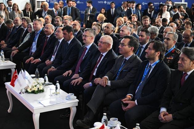 Ankara in Allies official event for 2026 NATO Summit ANKARA, TURKIYE - JULY 7: Turkish Minister of National Defense Yasar Guler (4th R) and Head of Communications of the Presidency of the Republic of Turkiye Burhanettin Duran (5th R) attend the Ankara in Allies official event hub for the 2026 NATO Summit, co-hosted by the Munich Security Conference and the SETA Foundation, in Ankara, Turkiye on July 7, 2026. Ozkan Bilgin Anadolu Ankara Turkey. Editorial use only. Please get in touch for any other usage.  Copyright: x2026xAnadoluxOzkanxBilginx