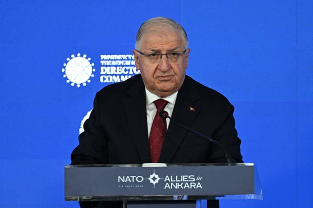 Ankara in Allies official event for 2026 NATO Summit ANKARA, TURKIYE - JULY 7: Turkish Minister of National Defense Yasar Guler makes a speech during the Ankara in Allies official event hub for the 2026 NATO Summit, co-hosted by the Munich Security Conference and the SETA Foundation, in Ankara, Turkiye on July 7, 2026. Ozkan Bilgin Anadolu Ankara Turkey. Editorial use only. Please get in touch for any other usage.  Copyright: x2026xAnadoluxOzkanxBilginx