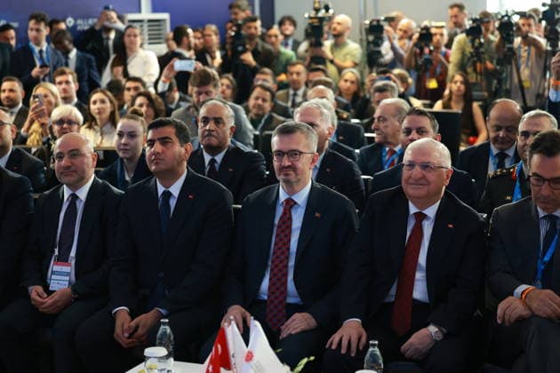 Allies in Ankara program held as part of NATO Summit in Ankara ANKARA, TURKIYE - JULY 07: Turkish National Defense Minister Yasar Guler and Turkish Communications Director Burhanettin Duran attend the Allies in Ankara program, organized jointly by the Republic of Turkiye Directorate of Communications , the Munich Security Conference (MSC), and the Foundation for Political, Economic and Social Research (SETA), as part of the 36th NATO Heads of State and Government Summit in Ankara, Turkiye, on July 07, 2026. Aytug Can Sencar Anadolu Ankara Turkey. Editorial use only. Please get in touch for any other usage.  Copyright: x2026xAnadoluxAytugxCanxSencarx