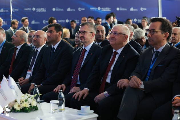 Allies in Ankara program held as part of NATO Summit in Ankara ANKARA, TURKIYE - JULY 07: Turkish National Defense Minister Yasar Guler and Turkish Communications Director Burhanettin Duran attend the Allies in Ankara program, organized jointly by the Republic of Turkiye Directorate of Communications , the Munich Security Conference (MSC), and the Foundation for Political, Economic and Social Research (SETA), as part of the 36th NATO Heads of State and Government Summit in Ankara, Turkiye, on July 07, 2026. Aytug Can Sencar Anadolu Ankara Turkey. Editorial use only. Please get in touch for any other usage.  Copyright: x2026xAnadoluxAytugxCanxSencarx