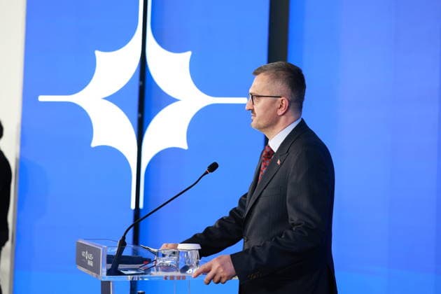 Allies in Ankara program held as part of NATO Summit in Ankara ANKARA, TURKIYE - JULY 07: Turkish Communications Director Burhanettin Duran delivers a speech during the Allies in Ankara program, organized jointly by the Republic of Turkiye Directorate of Communications , the Munich Security Conference (MSC), and the Foundation for Political, Economic and Social Research (SETA), as part of the 36th NATO Heads of State and Government Summit in Ankara, Turkiye, on July 07, 2026. Aytug Can Sencar Anadolu Ankara Turkey. Editorial use only. Please get in touch for any other usage.  Copyright: x2026xAnadoluxAytugxCanxSencarx