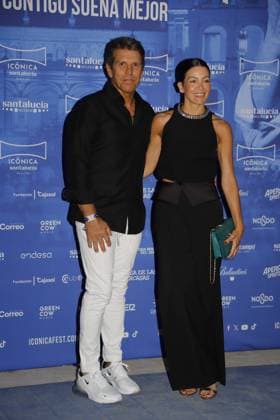 Photocall for Juan Luis Guerra concert during the Iconica Santa Lucia Sevilla Fest in Plaza de Espana, Seville, Spain. July 5, 2026 Virginia Troconis and Manuel Díaz El Cordobés Rostros conocidos en el photocall del concierto de Juan Luis Guerra durante el Iconica Santa Lucia Sevilla Fest en la Plaza de Espala de Sevilla, Espana. 5 de Julio de 2026 66 LS Cordon press Cordon Press 
