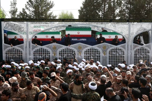 Farewell ceremony for former Iranian Supreme Leader Khamenei in Qom QOM, IRAN - JULY 07: ( RESTRICTIONS: NO Access Israel Media Persian Language TV Stations Outside Iran Strictly No Access BBC Persian VOA Persian Manoto TV Iran International TV ) Millions of Iranians, carrying flags and posters, gather from the early hours of the morning to attend farewell ceremony for the country s former Supreme Leader, Ali Khamenei, who was killed in the U.S.-Israeli attacks, in Qom, Iran, on July 07, 2026. Stringer Anadolu Qom Iran. Editorial use only. Please get in touch for any other usage.  Copyright: x2026xAnadoluxStringerx
