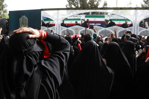 Farewell ceremony for former Iranian Supreme Leader Khamenei in Qom QOM, IRAN - JULY 07: ( RESTRICTIONS: NO Access Israel Media Persian Language TV Stations Outside Iran Strictly No Access BBC Persian VOA Persian Manoto TV Iran International TV ) Millions of Iranians, carrying flags and posters, gather from the early hours of the morning to attend farewell ceremony for the country s former Supreme Leader, Ali Khamenei, who was killed in the U.S.-Israeli attacks, in Qom, Iran, on July 07, 2026. Stringer Anadolu Qom Iran. Editorial use only. Please get in touch for any other usage.  Copyright: x2026xAnadoluxStringerx