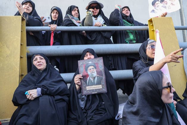Ayatollah Ali Khamenei Mourners Massive crowds flooded the streets of Tehran stretching from Azadi Square as millions participated in the state funeral procession for the late Supreme Leader Ayatollah Ali Khamenei. Mourners accompanied the flag-draped coffins, calling for justice and revenge following the February 28 strikes  Copyright: xJackxHillx NINTCHDBPICT001093586298