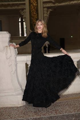 Chanel Fall Winter 2026 2027 Haute Couture photocall Arielle Dombasle Photocall Chanel Haute Couture automne-hiver 2026 2027 au Grand Palais Ã Paris, le 7 juillet 2026. Chanel Fall Winter 2026 2027 Haute Couture photocall at the Grand Palais in Paris on July 7, 2026.  Copyright: xFabricexChasseryx