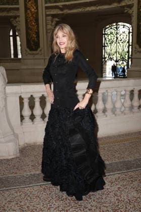 Chanel Fall Winter 2026 2027 Haute Couture photocall Arielle Dombasle Photocall Chanel Haute Couture automne-hiver 2026 2027 au Grand Palais Ã Paris, le 7 juillet 2026. Chanel Fall Winter 2026 2027 Haute Couture photocall at the Grand Palais in Paris on July 7, 2026.  Copyright: xFabricexChasseryx