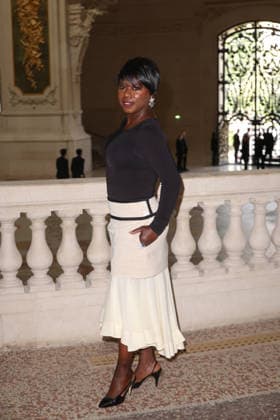 Chanel Fall Winter 2026 2027 Haute Couture photocall Surya Bonaly Photocall Chanel Haute Couture automne-hiver 2026 2027 au Grand Palais Ã Paris, le 7 juillet 2026. Chanel Fall Winter 2026 2027 Haute Couture photocall at the Grand Palais in Paris on July 7, 2026.  Copyright: xFabricexChasseryx