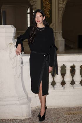 Chanel Fall Winter 2026 2027 Haute Couture photocall Hanna O Neill Photocall Chanel Haute Couture automne-hiver 2026 2027 au Grand Palais Ã Paris, le 7 juillet 2026. Chanel Fall Winter 2026 2027 Haute Couture photocall at the Grand Palais in Paris on July 7, 2026.  Copyright: xFabricexChasseryx