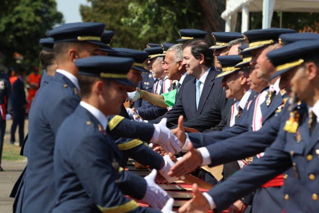 The King Presents the Royal Commissions at the Basic Air and Space Academy King Felipe VI, accompanied by the president of the Regional Government of Castile and León, Alfonso Fernández Manueco, during the presentation of the Royal Commissions to the new sergeants of the Air and Space Force, at the Air and Space Basic Academy (ABA), on July 7, 2026, in León, Castile and León, Spain. The mission of the Air and Space Basic Academy (ABA) is to train its cadets in the constitutional principles and characteristics of the Armed Forces, as well as to provide them with professional training and equip them to continually adapt their knowledge to advances in science and technology in order to fulfill the objectives assigned to the Air Force. JULY 7,  Copyright: xFernandoxOterox 7650934