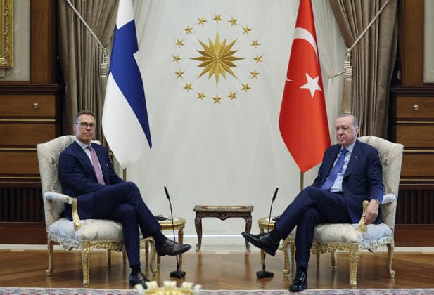 Recep Tayyip Erdogan - Alexander Stubb meeting in Ankara ANKARA, TURKIYE - JULY 7: (----EDITORIAL USE ONLY MANDATORY CREDIT - TURKISH PRESIDENCY MURAT KULA HANDOUT - NO MARKETING NO ADVERTISING CAMPAIGNS - DISTRIBUTED AS A SERVICE TO CLIENTS----) Turkish President Recep Tayyip Erdogan welcomes Finnish President Alexander Stubb at the Presidential Complex, on July 7, 2026, in Ankara, Turkiye. TUR Presidency Murat Kula Handout Anadolu Ankara Turkey. Editorial use only. Please get in touch for any other usage.  Copyright: x2026xAnadoluxTURxPresidency xMuratxKulax xHandoutx