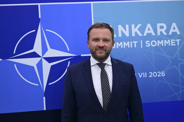NATO Heads of State and Government Summit in Ankara ANKARA, TURKIYE - JULY 7: Estonian Foreign Minister Margus Tsahkna arrives at Esenboga Airport to attend the 36th NATO Heads of State and Government Summit, in Ankara, Turkiye on July 7, 2026. Mehmet Futsi Anadolu Ankara Turkey. Editorial use only. Please get in touch for any other usage.  Copyright: x2026xAnadoluxMehmetxFutsix