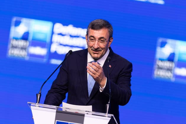 July 7, 2026, Ankara, Turkey: Turkish Vice President Cevdet Yilmaz speaks during the first day of the NATO Summit Defence Industry Forum, held as part of the NATO Summit. Ankara Turkey  - ZUMAl194 20260707_zip_l194_009 Copyright: xMarekxLadzinskix