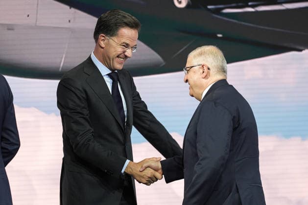 NATO Heads of State and Government Summit in Ankara ANKARA, TURKIYE - JULY 07: Turkish Defense Minister Yasar Guler (R) greets NATO Secretary General Mark Rutte (L) during the Defense Industry Forum held as part of the 36th NATO Heads of State and Government Summit in Ankara, Turkiye, on July 07, 2026. The forum focuses on transatlantic defense production and related investments. Dilara Irem Sancar Anadolu Ankara Turkey. Editorial use only. Please get in touch for any other usage.  Copyright: x2026xAnadoluxDilaraxIremxSancarx