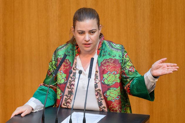 - Wien 7.7.2026 - 87. Sitzung des Nationalrats. TO: Alternative Investmentfonds Manager-Gesetz. PHOTO: Abg. Nina Tomaselli (Grüne) 87th sitting of the National Council. Nationalrat, Nationalratssitzung, Parlamentssitzung, Parlament, Plenum 87. Sitzung des Nationalrats *** Vienna, July 7, 2026—87th Session of the National Council: Agenda Item—Alternative Investment Fund Managers Act. PHOTO: Rep. Nina Tomaselli, Greens. 87th Session of the National Council; National Council, National Council session, parliamentary session, parliament, plenary session; 87th Session of the National Council 