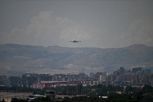 US President Donald Trump arrives in Ankara ANKARA, TURKIYE - JULY 07: A plane carrying US President Donald Trump arrives in Ankara Airport ahead of the 36th NATO Heads of State and Government Summit in Ankara, Turkiye, on July 07, 2026. Abdullah Guclu Anadolu Ankara Turkey. Editorial use only. Please get in touch for any other usage.  Copyright: x2026xAnadoluxAbdullahxGuclux