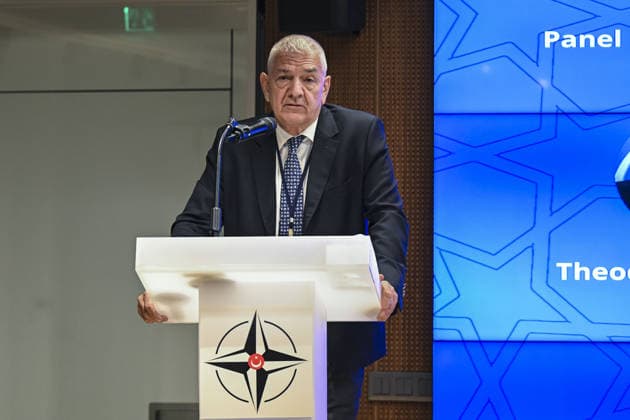 NATO Summit Dialogues in Ankara ANKARA, TURKIYE - JULY 07: Retired Turkish Ambassador Omer Onhon gives a speech as he attends the panel titled Stability on NATO s Southern Flank: Security and Cooperation in the Mediterranean as part of the NATO Summit Dialogues event organized by the Turkish Atlantic Council (ATA Turkiye) and the Hariciye Center for Foreign Policy and Security Studies in Ankara, Turkiye on July 07, 2026. Fatma Nur Arslan Anadolu Ankara Turkey. Editorial use only. Please get in touch for any other usage.  Copyright: x2026xAnadoluxFatmaxNurxArslanx