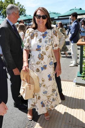 . 07 07 2026. London, United Kingdom. Michael and Carole Middleton arriving on day nine of the Wimbledon Tennis Championships in London.  xStephenxLockx xi-Imagesx IIM-26890-0010