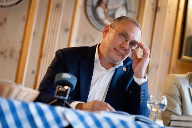 Stocker Verlag, Handwerk - Meister - Politik Berlin, AfD, Tino Chrupalla, Buchpräsentation, Leopold Stocker Verlag, Handwerk - Meister - Politik , Tino Chrupalla Berlin Berlin GER *** Stocker Verlag, Crafts, Master Craftsmen, Politics, Berlin, AfD, Tino Chrupalla, Book Presentation, Leopold Stocker Verlag, Crafts, Master Craftsmen, Politics, Tino Chrupalla, Berlin, Berlin, GER