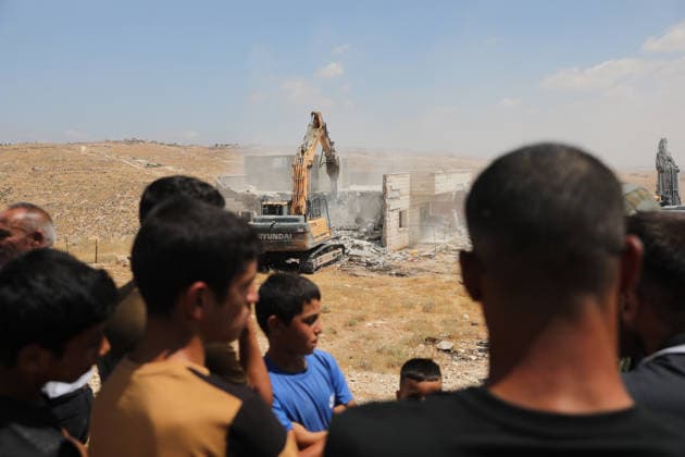Israeli authorities demolish homes in Yatta south of Hebron Palestinians inspect demolished homes after Israeli authorities carried out demolition operations in the Yatta area, south of Hebron, in the occupied West Bank, on July 7, 2026. According to local sources, several homes were demolished on the grounds of lacking building permits, leaving a number of families displaced and causing damage to property. Photo by Mamoun Wazwaz apaimages Hebron West Bank Palestinian Territory 070726_Hebron_MW_00(15) Copyright: xapaimagesxMamounxWazwazx xapaimagesx